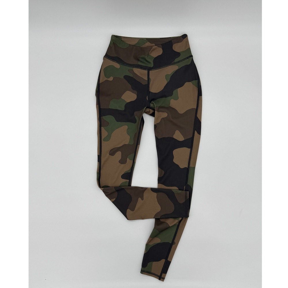 Columbia Womens Camo High‎ Rise Athletic Leggings Green Brown Woodland Small